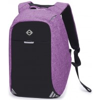 Рюкзак антивор Bonro с USB 20 л фиолетовый Арт. 13000007