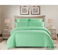 Комплект постельного белья Tag Tekstil 2-сп. страйп сатин 100% хлопок Зеленый ST-1003