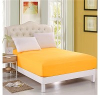 Простынь на резинке Tag Tekstil 160х200х20 см страйп сатин оранжевй (ST-1004)