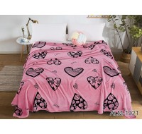 Плед Tag Tekstil велсофт (микрофибра) 200х220 см Love ALM1921
