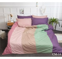 Комплект постельного белья Tag Tekstil Евро Сolor mix сатин 100% хлопок CM-14