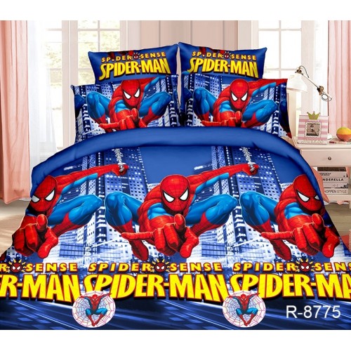 Детский комплект постельного белья Tag Tekstil  1.5 сп. увеличенный пододеяльник 160х215 см Spider Man R8775