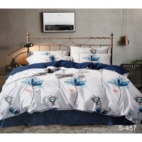 Комплект постельного белья Tag Tekstil 1,5-сп. Сатин 100% хлопок с компаньоном S457