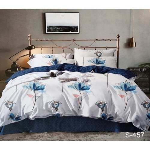 Комплект постельного белья Tag Tekstil King Size Сатин 100% хлопок с компаньоном S457