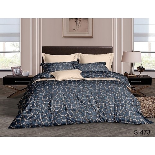 Комплект постельного белья Tag Tekstil с компаньоном сатин 100% хлопок 1,5-сп. S473