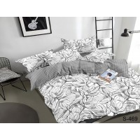 Комплект постельного белья Tag Tekstil с компаньоном сатин 100% хлопок евро S469