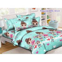 Комплект детского  постельного белья Tag Tekstil хлопок 1,5-спальный  Куклы ЛОЛ (LOL blue)