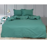 Комплект постельного белья Tag Tekstil сатин люкс 100% хлопок 1,5 спальный Green
