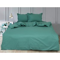 Комплект постельного белья Tag Tekstil сатин люкс 100% хлопок 1,5 спальный Green