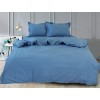 Комплект постельного белья Tag Tekstil сатин люкс 100% хлопок семейный Blue Grey