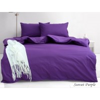 Комплект постельного белья Tag Tekstil ранфорс 100% хлопок King Size Sunset Purple