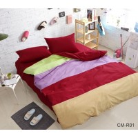 Комплект постельного белья Tag Tekstil ренфорс 100% хлопок 2 сп. Color mix CM-R01