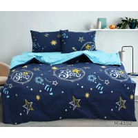 Комплект постельного белья с компаньоном Tag Tekstil ранфорс 100% хлопок 1,5 сп. Звезды R4552