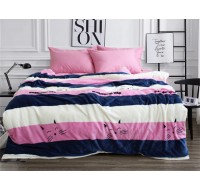 Комплект постельного белья Tag Tekstil зима-лето двусторонний сатин + велсофт 2-спальный ZL-48