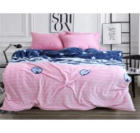 Комплект постельного белья Tag Tekstil зима-лето двусторонний сатин + велсофт 2-спальный ZL-49