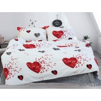 Комплект постельного белья Tag Tekstil с компаньоном хлопок ренфорс 2 сп. Сердце (R7634)