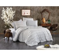 Комплект постельного белья Tag Tekstil с компаньоном ранфорс 100% хлопок семейный R-T9163