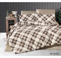Комплект постельного белья Tag Tekstil с компаньоном ранфорс 100% хлопок King Size R-T9181