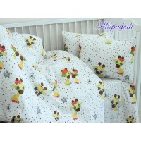 Детский комплект постельного белья в кроватку Tag Tekstil хлопок ранфорс люкс 115х143 см Жирафик