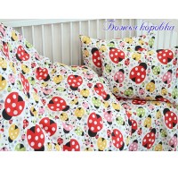 Детский комплект постельного белья в кроватку Tag Tekstil хлопок ранфорс люкс 115х143 см Божья коровка
