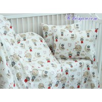 Детский комплект постельного белья в кроватку Tag Tekstil хлопок ранфорс люкс 115х143 см бежевый К звездам