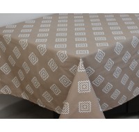 Скатерть Tag Tekstil хлопок с влаго грязе отталкивающей пропиткой 120х175 см Ромб бежевый