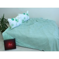 Летний комплект постельного белья Tag Tekstil хлопок с простынью-покрывалом пике 160x235 см Бирюза (NP-01)