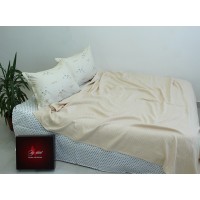 Летний комплект постельного белья Tag Tekstil хлопок с простынью-покрывалом пике 160x235 см (NP-13)
