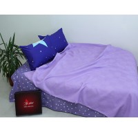 Летний комплект постельного белья Tag Tekstil хлопок с простынью-покрывалом пике 160x235 см (NP-20)