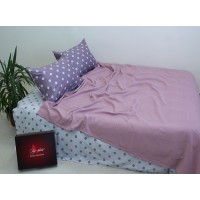 Летний комплект постельного белья Tag Tekstil хлопок с простынью-покрывалом пике 160x235 см (NP-24)