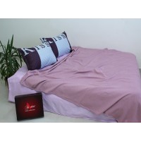 Летний комплект постельного белья Tag Tekstil хлопок с простынью-покрывалом пике 160x235 см (NP-25)