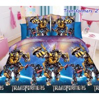 Комплект детского постельного белья Tag Tekstil хлопок ранфорс 1.5 сп. пододеяльник 160х220 см Transformers 2