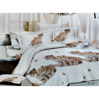 Комплект постельного белья Tag Tekstil ранфорс 100% хлопок евро R-2911