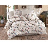 Комплект постельного белья Tag Tekstil с компаньоном хлопок ранфорс люкс семейный R-T9211