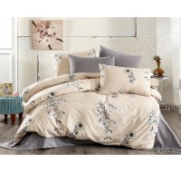 Комплект постельного белья Tag Tekstil с компаньоном хлопок ранфорс люкс King Size R-T9229