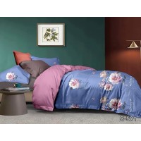 Комплект постельного белья Tag Tekstil с компаньоном сатин 100% хлопок семейный S501