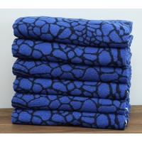 Полотенце махровое Tag Tekstil средней плотности мягкое впитывающее 70х140 см синий Kamyshek