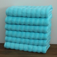 Полотенце махровое Tag Tekstil плотное мягкое впитывающее 70х140 см цвет бирюза Волна (Wave)