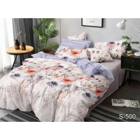 Комплект постельного белья Tag Tekstil с компаньоном сатин люкс 100% хлопок 2 сп. S500