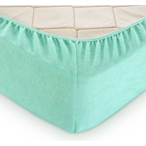 Простынь в детскую кроватку Tag Tekstil махровая на резинке 60х120 см для матраса от 7 до 17 см Ocean Wave