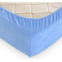 Простынь в детскую кроватку Tag Tekstil махровая на резинке 60х120 см для матраса от 7 до 17 см Placid Blue