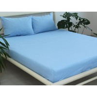 Набор Tag Tekstil простынь на резинке 160х200 см для матраса высотой 18-22 см и наволочки 2 шт. 50х70 см (Blue Bell)