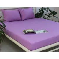 Набор Tag Tekstil простынь на резинке 160х200 см для матраса высотой 18-22 см и наволочки 2 шт. 50х70 см (Lavender Herb)