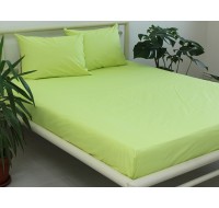Простынь на резинке 160х200х20 см и наволочки 2х50х70 см Tag Tekstil (Sunny Lime)