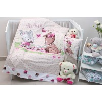 Детский комплект в кроватку Tag Tekstil 100% хлопок Best frends beige