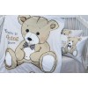 Детский комплект в кроватку Tag Tekstil 100% хлопок Teddy grey Детский комплект в кроватку Tag Tekstil 100% хлопок Teddy grey