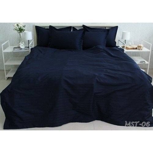 Комплект постельного белья Tag Tekstil премиум серия Multistripe страйп сатин 100% хлопок семейный (MST-06)