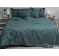 Комплект постельного белья Tag Tekstil премиум серия Multistripe страйп сатин 100% хлопок семейный (MST-11)