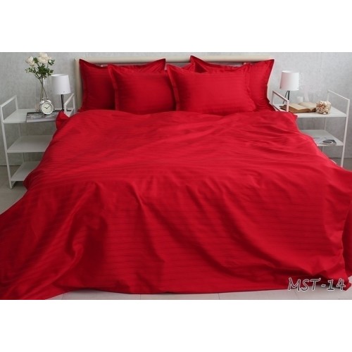 Комплект постельного белья Tag Tekstil премиум серия Multistripe страйп сатин 100% хлопок семейный (MST-14)