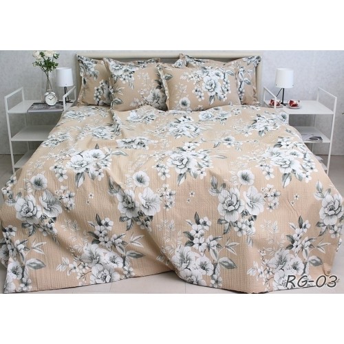Комплект постельного белья Tag Tekstil премиум серия Ranforce Gofre 100% хлопок семейный (RG-03)